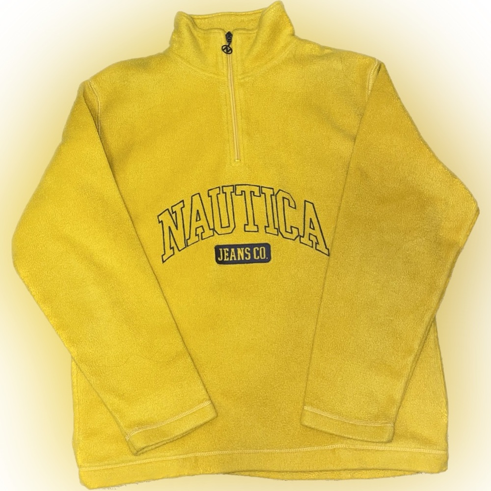 Yellow Nautica Quarter Zip Sweater